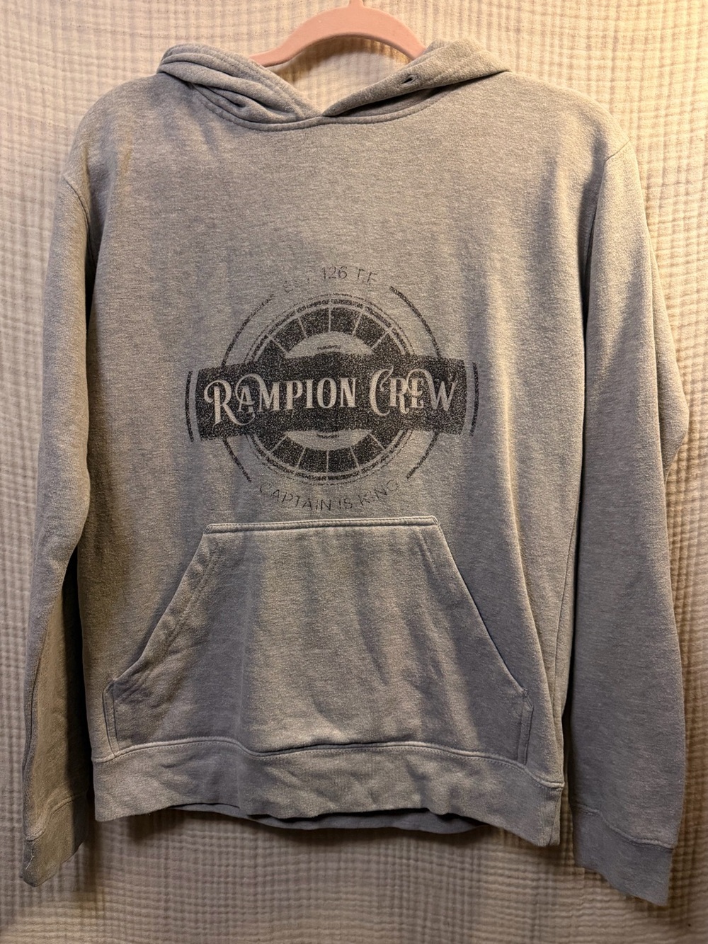 EUC The Lunar Chronicles Rampion Crew Gray and black Hoodie size Small- I